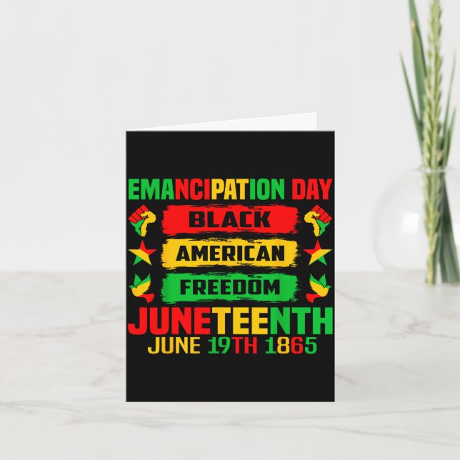 Juneteenth-frigörelsedagen svarta juni 19:e 1865 kort (Framsida)