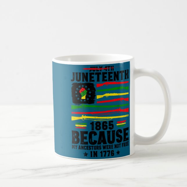 Juneteenth frihet 1865 rättigheter afrikan svart s kaffemugg (Höger)