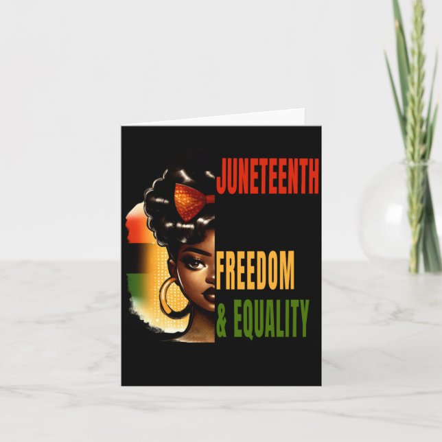 Juneteenth frihet jämlikhet afroamerikan  kort (Framsida)