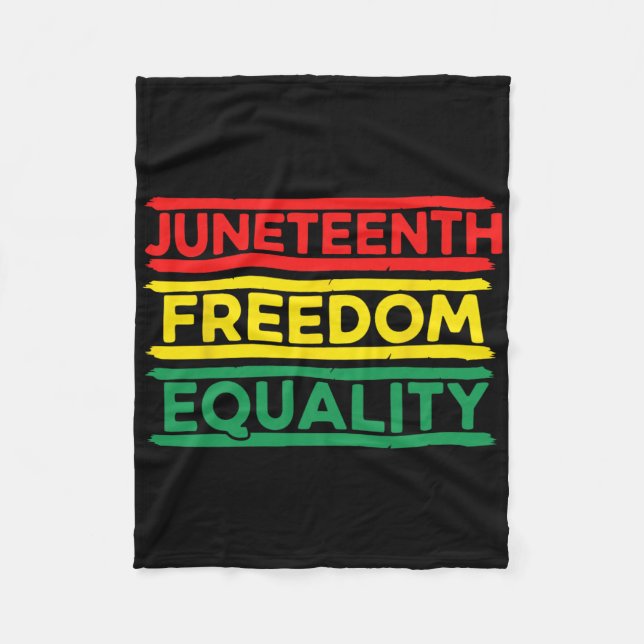 Juneteenth-frihet jämlikhet svarta historiemånaden fleecefilt (Framsidan)