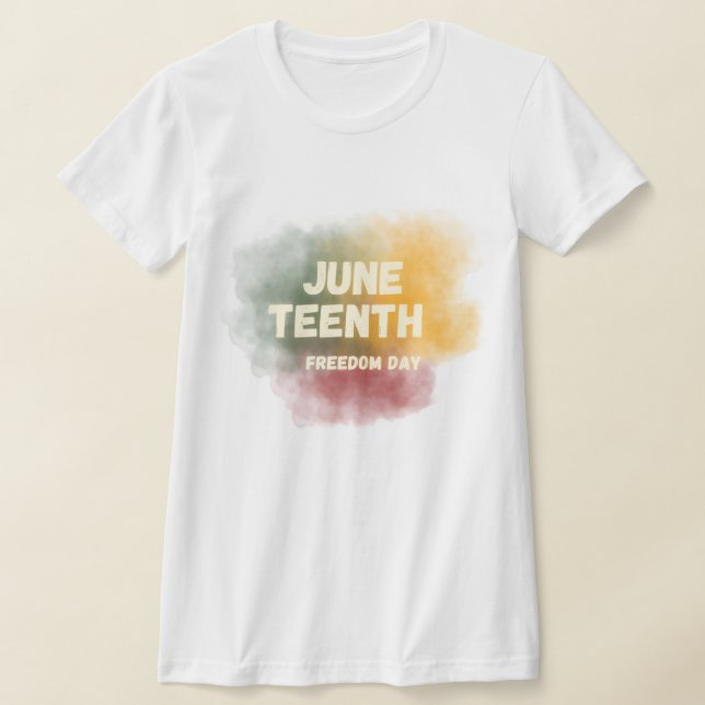 Juneteenth-frihetsdag Färgrik rökgrafik T-shirt (Laydown)