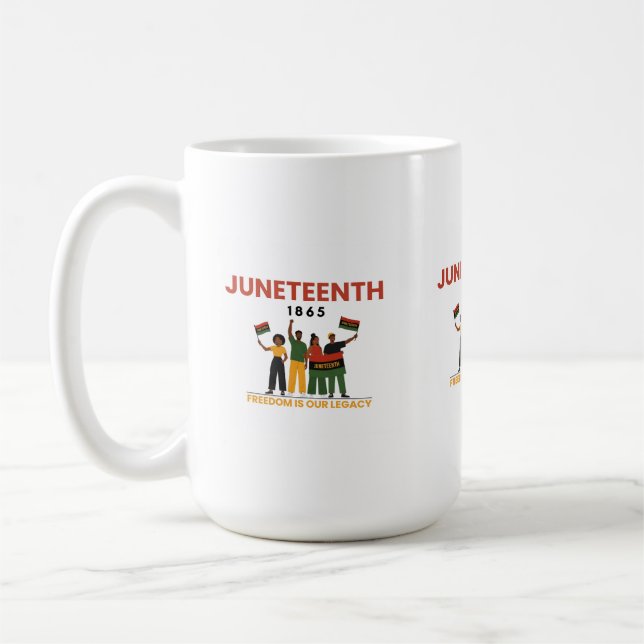 Juneteenth-frihetsdag T-shirt | Afroamerikan  Kaffemugg (Vänster)