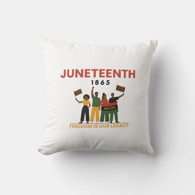 Juneteenth-frihetsdag T-shirt | Afroamerikan  Kudde (Framsida)