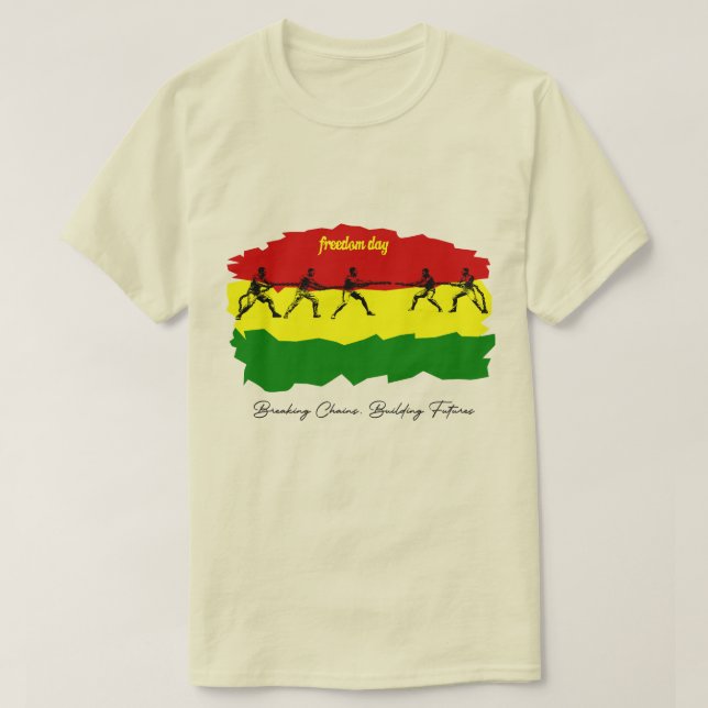 Juneteenth-frihetsdagen – Bryter kedjor, bygger T Shirt (Design framsida)