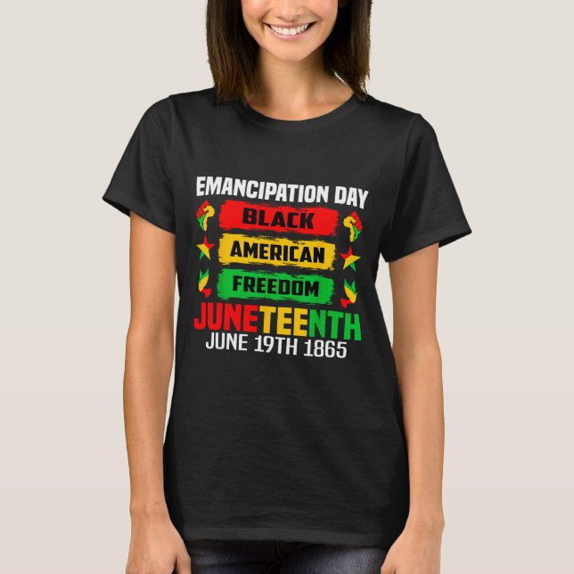 Juneteenth-frihetsdagen svarta 19 juni 1865 t shirt (Framsida)