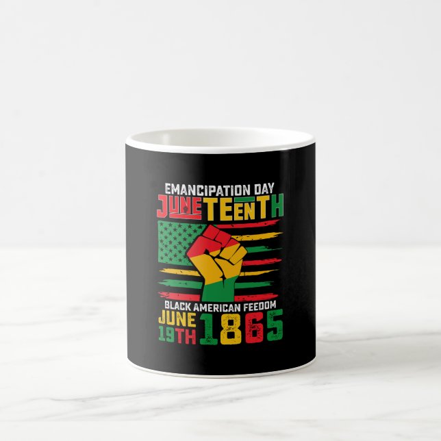 Juneteenth-frihetsdagen svarta amerikanska frihet kaffemugg (Center)