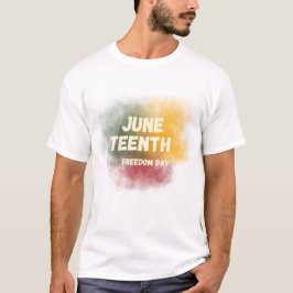 Juneteenth-frihetsdags färgglada rökgrafiska t-shi t shirt