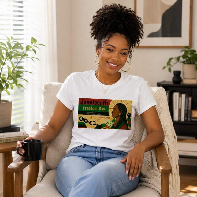 Juneteenth-frihetsförklaring dubbelsidig design t shirt (Skapare uppladdad)