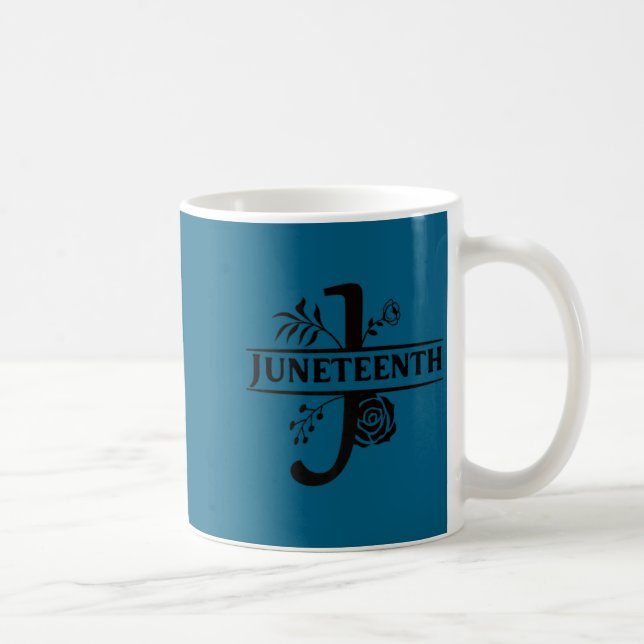 Juneteenth fru kvinnor mamma drottning melanin fli kaffemugg (Höger)