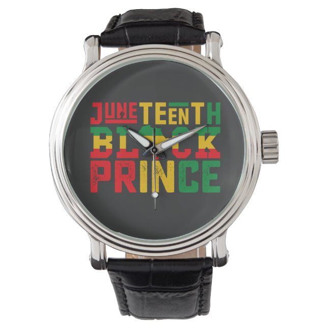 Juneteenth-furste firar svart frihet armbandsur (Framsida)