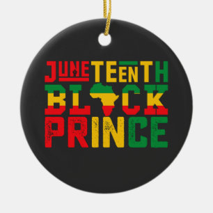 Juneteenth-furste firar svart frihet julgransprydnad keramik