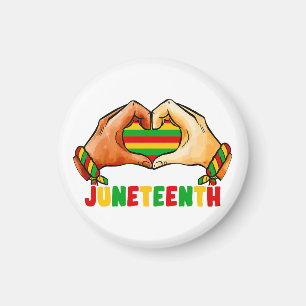 Juneteenth-hjärta magnet