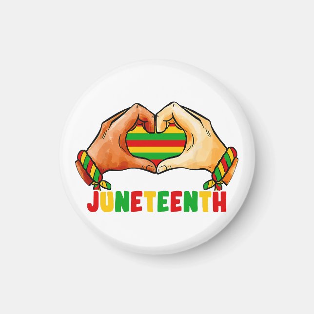 Juneteenth-hjärta  magnet (Framsidan)