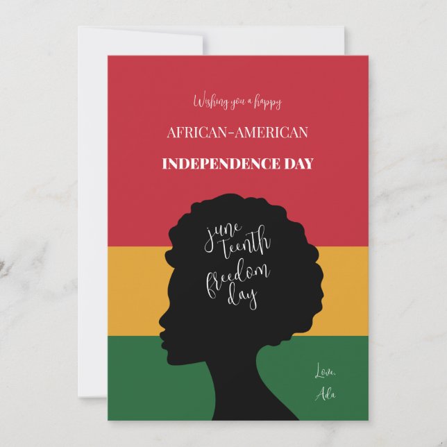 Juneteenth Inbjudningar (Framsida)