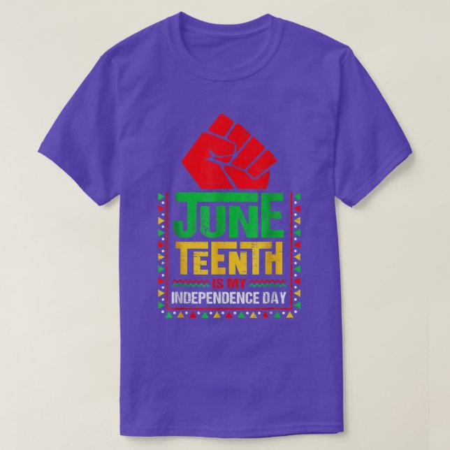 Juneteenth Is My Independence Day American Flag Af T Shirt (Design framsida)