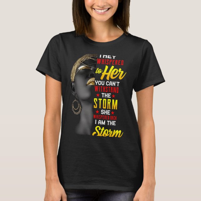 juneteenth jag är den svarta kvinnan svart histor t shirt (Framsida)