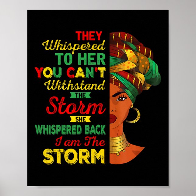 Juneteenth jag är stormen svarta kvinnor svart his poster (Framsidan)