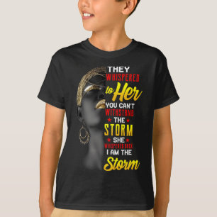 Juneteenth jag är stormen Svarta kvinnor Svarta hi T Shirt