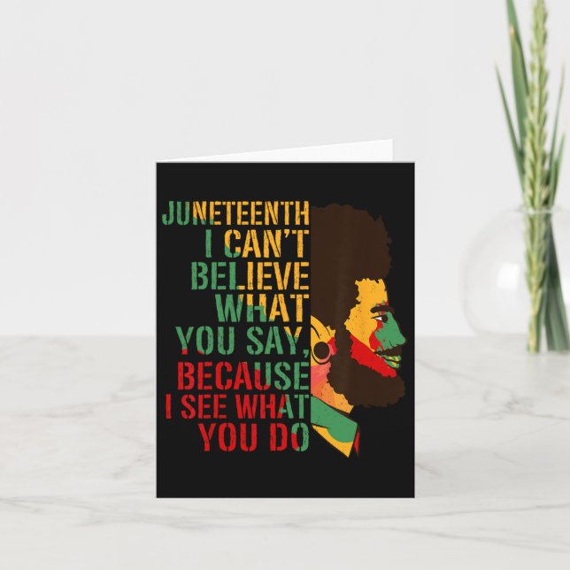 Juneteenth jag kan inte tro vad du säger Stark Bla Kort (Framsida)
