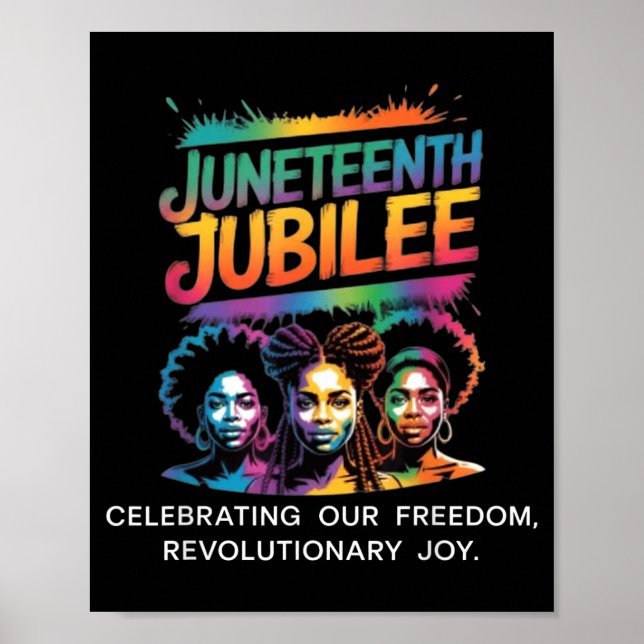 Juneteenth jubileumsfrihet dag afrikansk-amerikans poster (Framsidan)