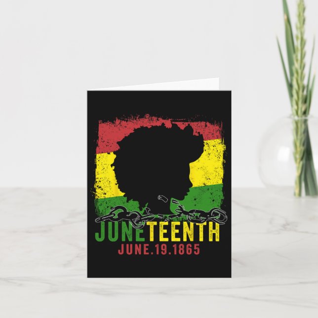 Juneteenth-kvinnor 1865 19 juni Afro-flicka självs Kort (Framsida)