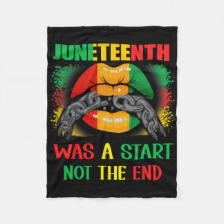 Juneteenth-kvinnor 1865 Läppar Afroamerikansk frih Fleecefilt