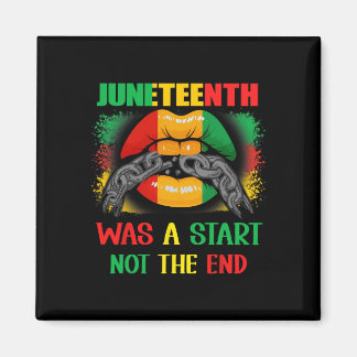 Juneteenth-kvinnor 1865 Läppar Afroamerikansk frih Magnet