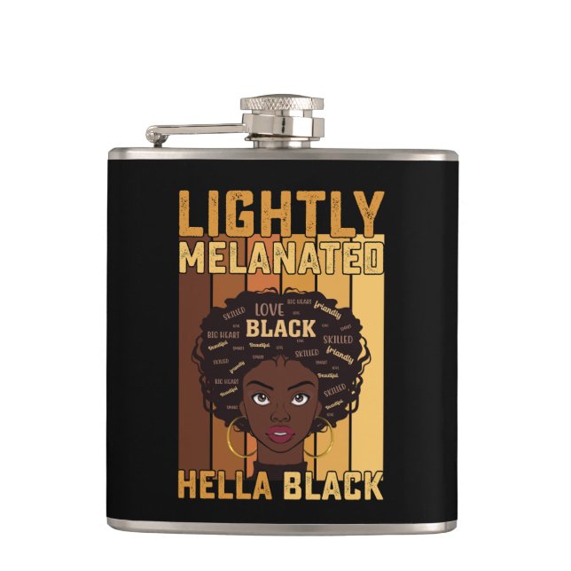 Juneteenth Lätt Melanerad Hella Svart Melanin Fickplunta (Framsidan)