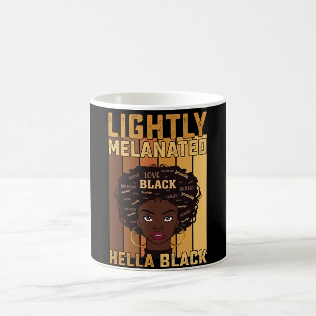 Juneteenth Lätt Melanerad Hella Svart Melanin Kaffemugg (Center)