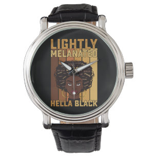 Juneteenth Ljust Melanerad Hella Svart Melanin Armbandsur