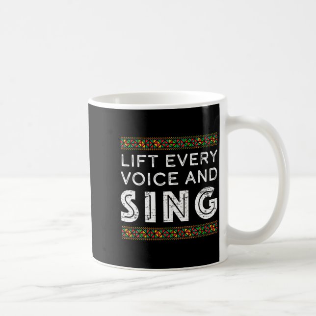 juneteenth lyft varje röst sjung svart historia må kaffemugg (Höger)