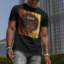 Juneteenth melanin svart afroamerikansk flicka t shirt