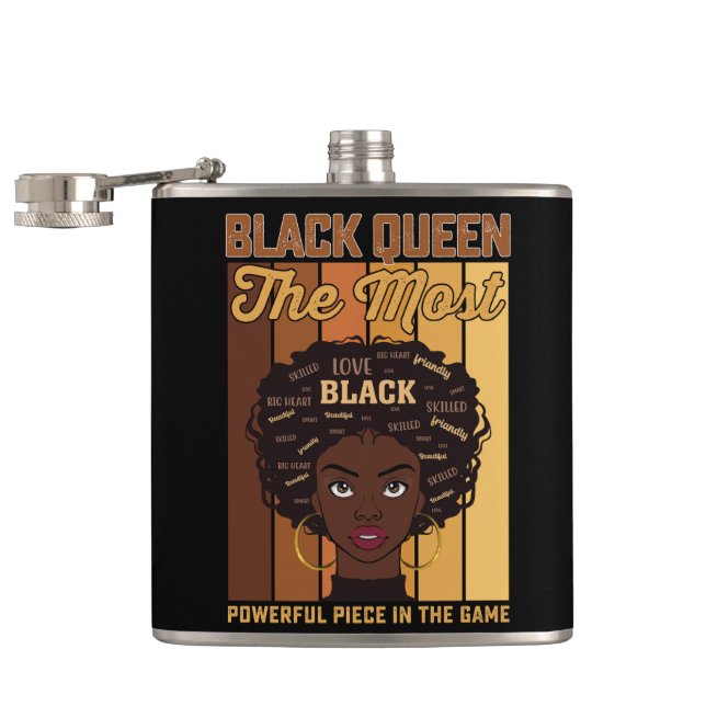 Juneteenth Melanin Svart Tjej Den Mest Kraftfulla Fickplunta (Öppnad)