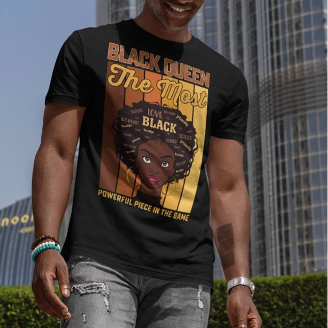 Juneteenth Melanin Svart Tjej Den Mest Kraftfulla T Shirt (Skapare uppladdad)