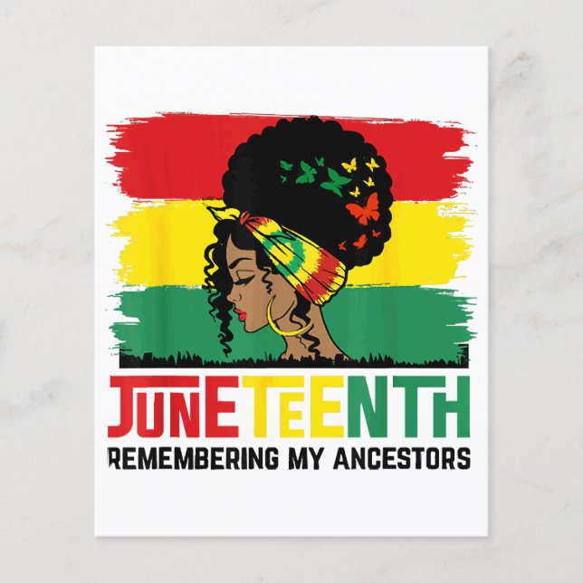 Juneteenth Minner Av Mina Förfäder Firar Svarta (Framsida)