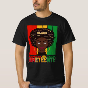 Juneteenth Minner Min Förfäder Tjej Melanin T Shirt