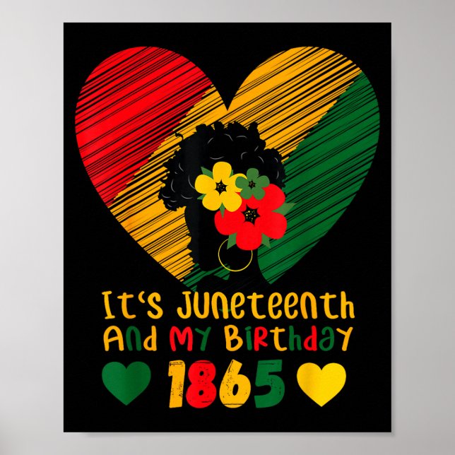 Juneteenth och födelsedag afrika amerikan svart 18 poster (Framsidan)