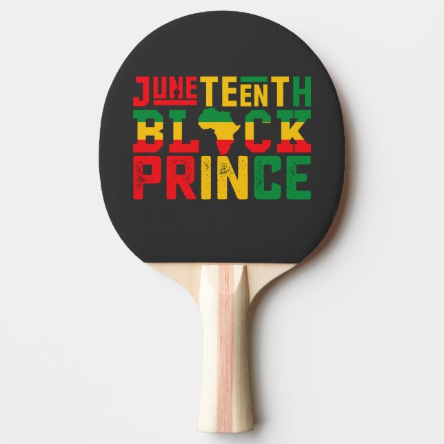 Juneteenth Prince Celebrerar Svart Frihet Pingisracket (Framsidan)