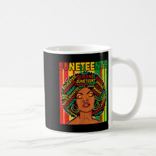 Juneteenth retro melanin drottning afrikansk ameri kaffemugg