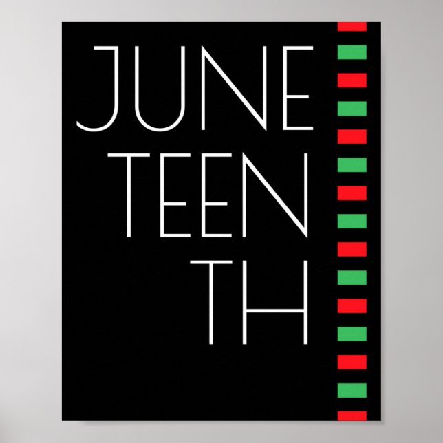 juneteenth röd svart grön frihet baby poster (Framsidan)