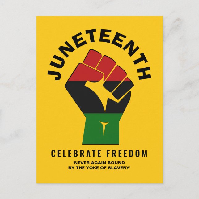 JUNETEENTH:s hedersfrihet Vykort (Framsida)