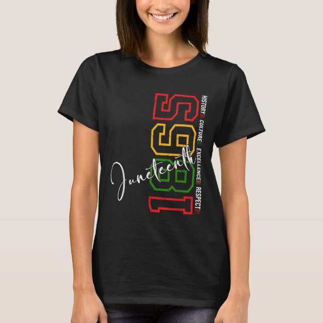Juneteenth Shirts Women Men African American Junet T Shirt (Framsida)