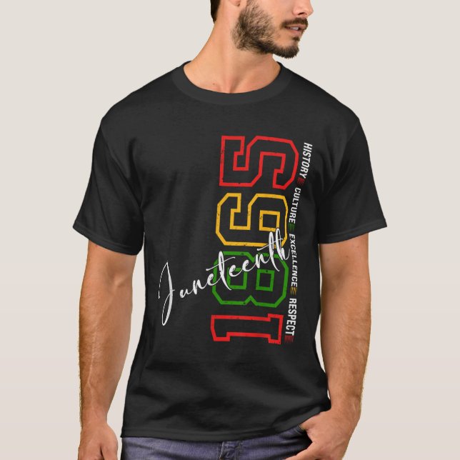 Juneteenth Shirts Women Men African American Junet T Shirt (Framsida)