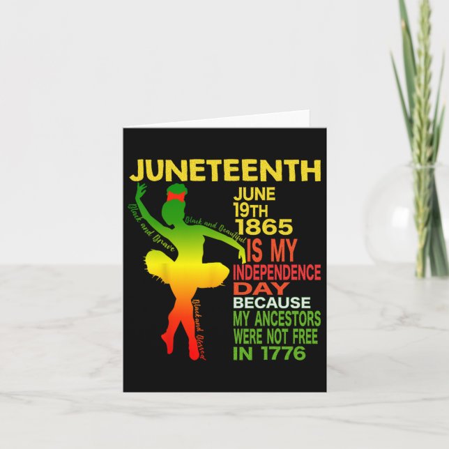 Juneteenth självständighet Svarta Kvinnor Dansare  Kort (Framsida)