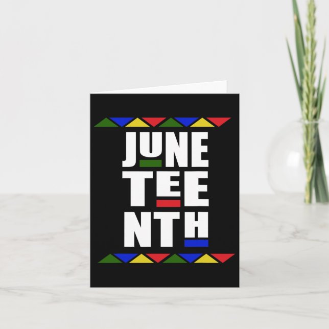 Juneteenth självständighetsdag Retrofirande  Kort (Framsida)