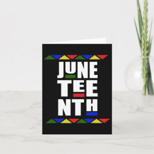 Juneteenth självständighetsdag Retrofirande Kort