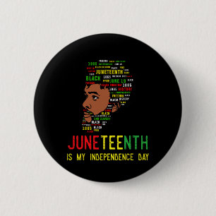 Juneteenth självständighetsdag Svarta män Fars dag Knapp