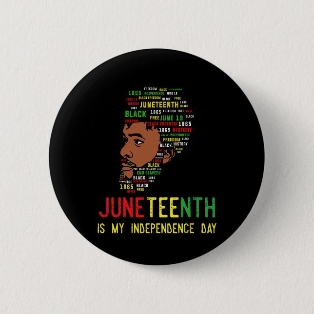 Juneteenth självständighetsdag Svarta män Fars dag Knapp (Framsida)