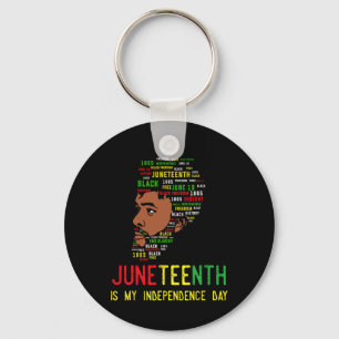 Juneteenth självständighetsdag Svarta män Fars dag Nyckelring