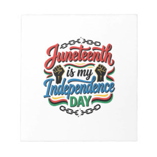 Juneteenth självständighetsdag Vintage Shirt Desig Anteckningsblock